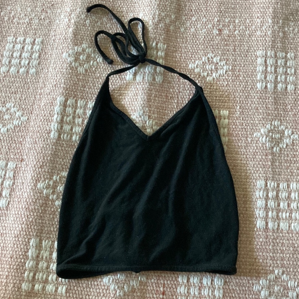 Brandy Melville black halter top and backless